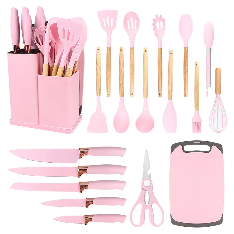 Kit Completo de Utensílios de Cozinha com 19 Peças – Conjunto Essencial para Todos os Chefs