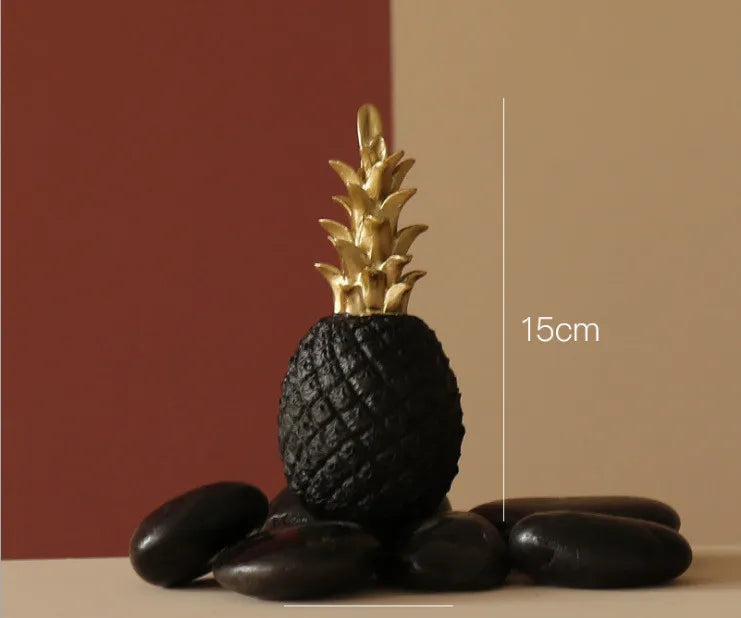 Gold Pineapple Craft Decoração, Criativo Abacaxi de Frutas Nórdicas, Forma Ananas, Modelo de Home Living Room Porch, Decoração Desktop do Quarto