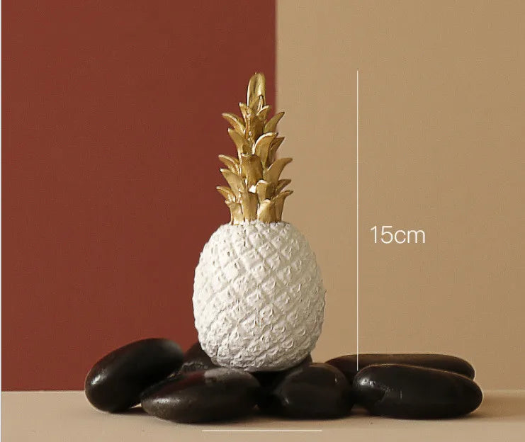 Gold Pineapple Craft Decoração, Criativo Abacaxi de Frutas Nórdicas, Forma Ananas, Modelo de Home Living Room Porch, Decoração Desktop do Quarto