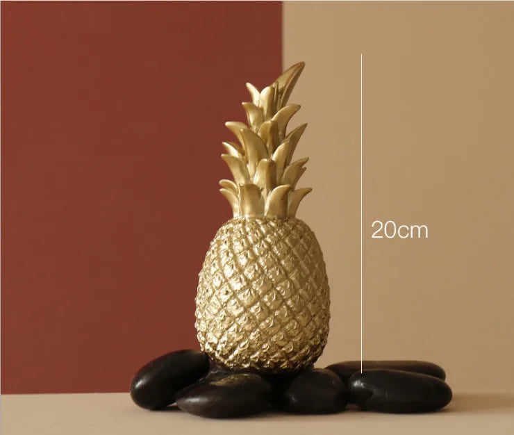 Gold Pineapple Craft Decoração, Criativo Abacaxi de Frutas Nórdicas, Forma Ananas, Modelo de Home Living Room Porch, Decoração Desktop do Quarto