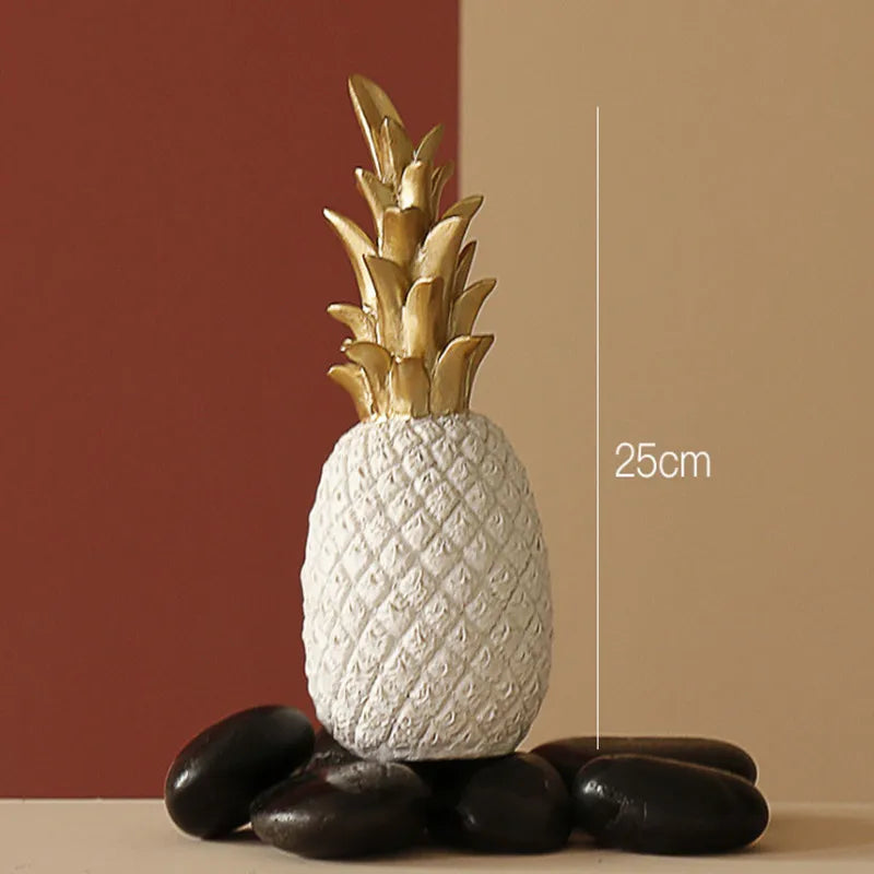 Gold Pineapple Craft Decoração, Criativo Abacaxi de Frutas Nórdicas, Forma Ananas, Modelo de Home Living Room Porch, Decoração Desktop do Quarto