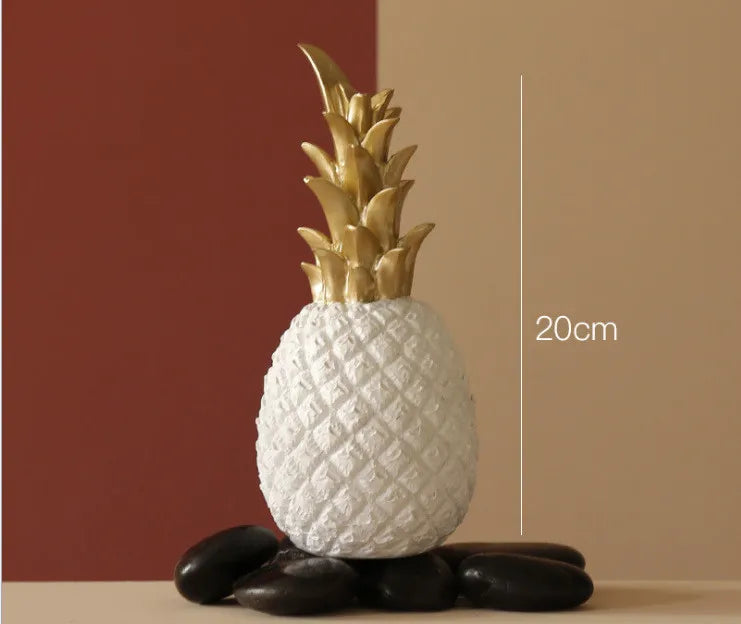 Gold Pineapple Craft Decoração, Criativo Abacaxi de Frutas Nórdicas, Forma Ananas, Modelo de Home Living Room Porch, Decoração Desktop do Quarto