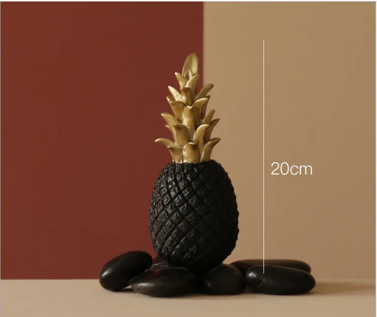 Gold Pineapple Craft Decoração, Criativo Abacaxi de Frutas Nórdicas, Forma Ananas, Modelo de Home Living Room Porch, Decoração Desktop do Quarto