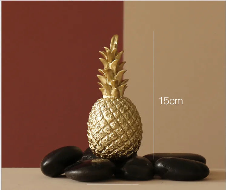 Gold Pineapple Craft Decoração, Criativo Abacaxi de Frutas Nórdicas, Forma Ananas, Modelo de Home Living Room Porch, Decoração Desktop do Quarto