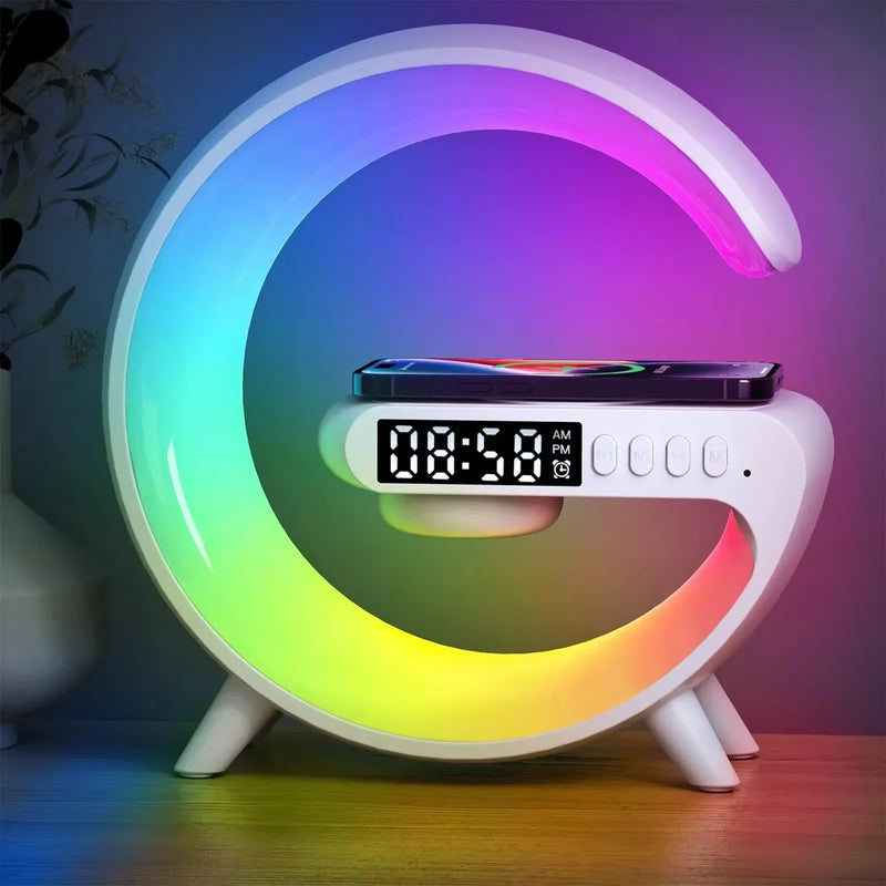 Luminária Inteligente com Função de Despertar, RGB e Alto-Falante Wireless