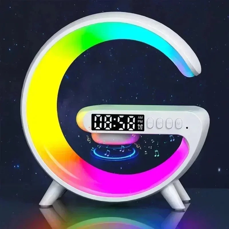 Luminária Inteligente com Função de Despertar, RGB e Alto-Falante Wireless