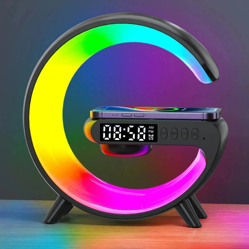 Luminária Inteligente com Função de Despertar, RGB e Alto-Falante Wireless